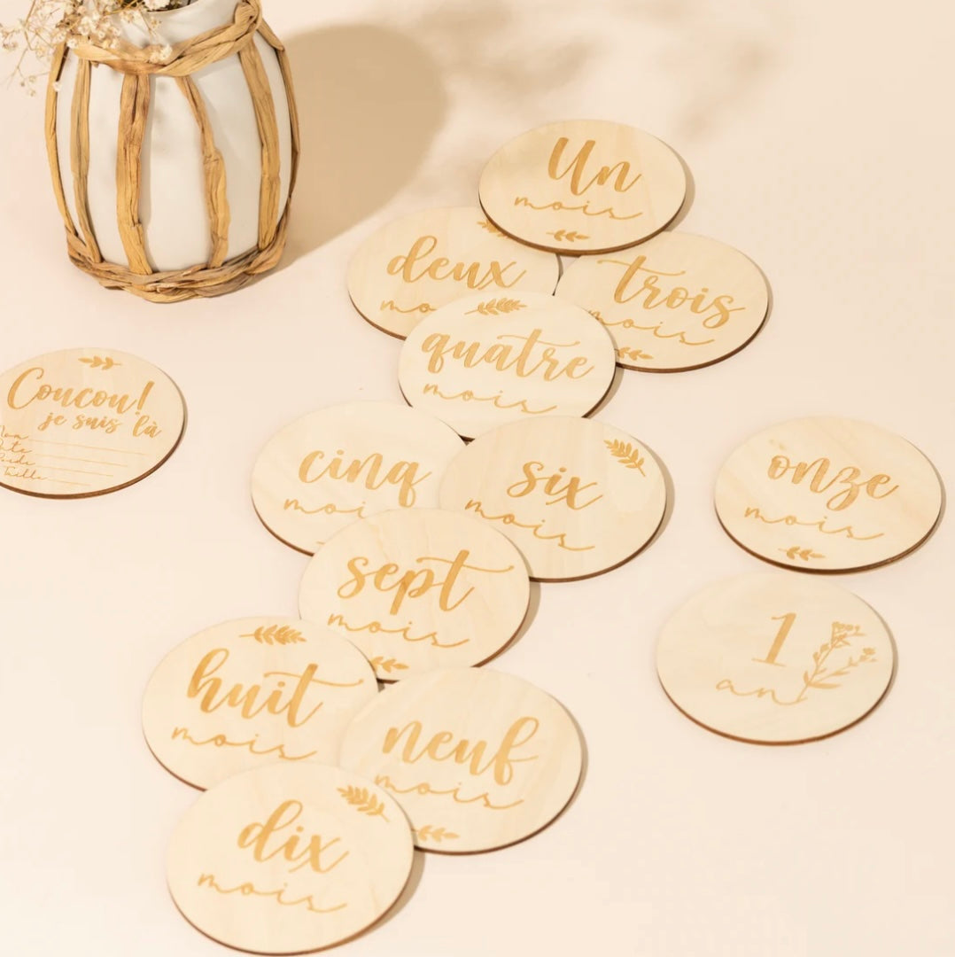 Wooden Milestone Discs