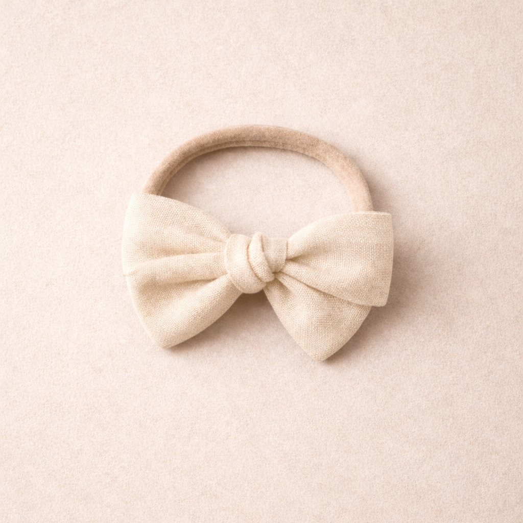 Bandeau avec boucle en lin - Beurre Doux