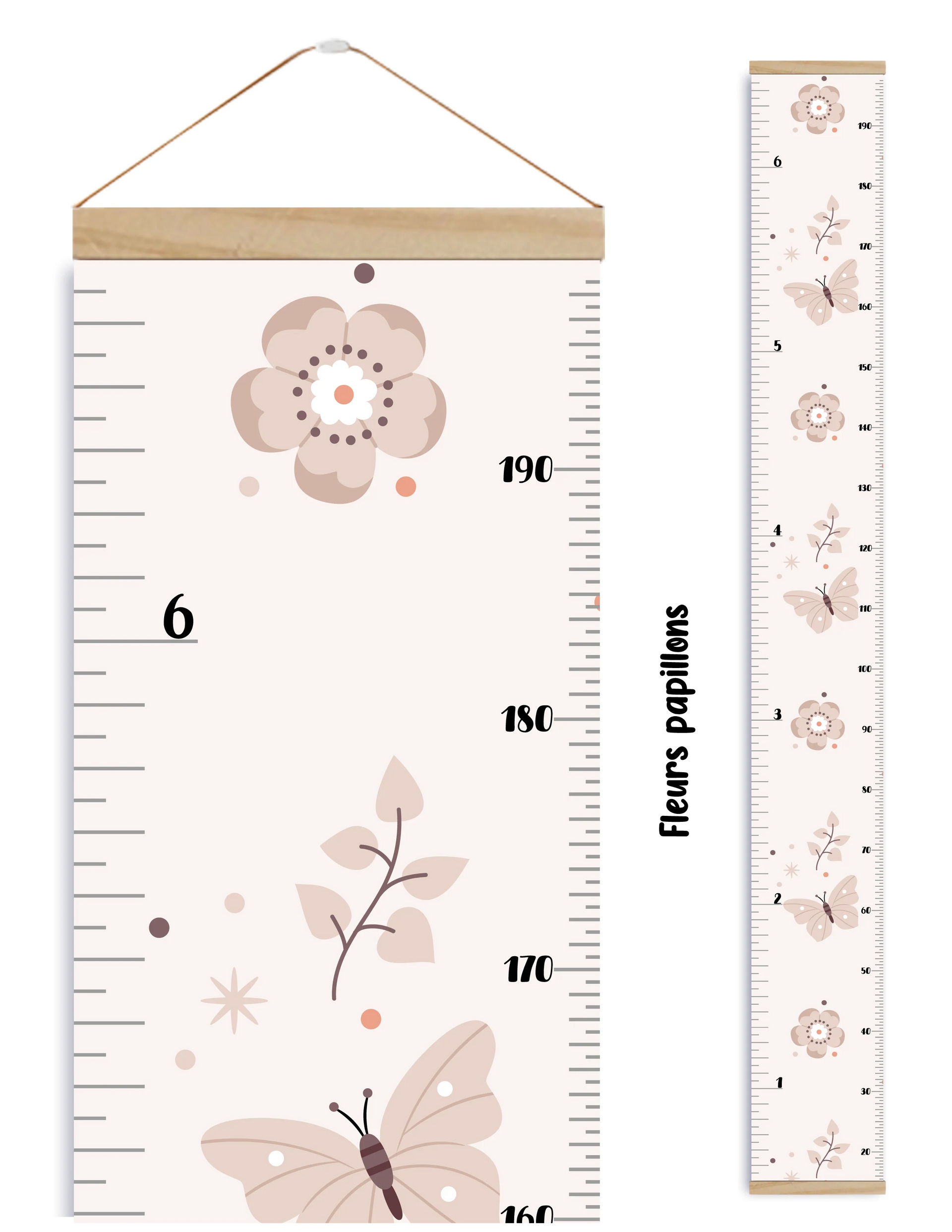 Échelle de croissance - Fleurs & Papillons
